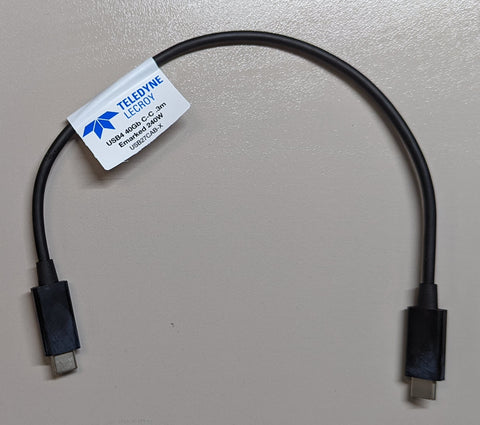 USB27CAB-X   USB4 40Gb Emarked cable C-C .3m EPR 240W capable